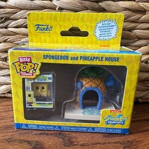 Funko Bitty Pop Towns SpongeBob and Pineapple House Set of 2 New Sealed